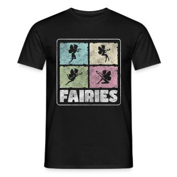 Elfe Märchen Prinzessin Zauberstab - Männer T-Shirt - Schwarz - Vorne - AI Model Male 178 light (178cm)
