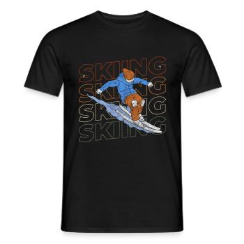 Snowboarden Sport Abfahrt Skiurlaub - Männer T-Shirt - Schwarz - Vorne - AI Model Male 178 light (178cm)