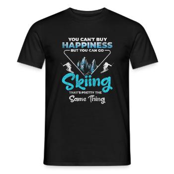 Snowboarding Slope Winter Winter Sports - Men's T-Shirt - black - Front - AI Model Male 178 light (178cm)