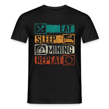 Miner Stones - Men's T-Shirt - black - Front - AI Model Male 178 light (178cm)