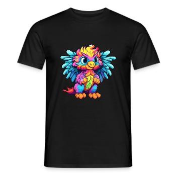 Griffin buntes Aquarell Cartoon Kawaii Tier - Männer T-Shirt - Schwarz - Vorne - AI Model Male 178 light (178cm)