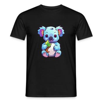 Koala Colorful Watercolor Cartoon Kawaii Animal - Men's T-Shirt - black - Front - AI Model Male 178 light (178cm)