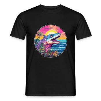 Barracuda Aquarelle Colorée Dessin Animé Kawaii Pet - T-shirt homme - noir - Devant - AI Model Male 178 light (178cm)