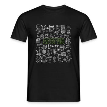 Plant Sun Humor Prickly - Men's T-Shirt - black - Front - AI Model Male 178 light (178cm)