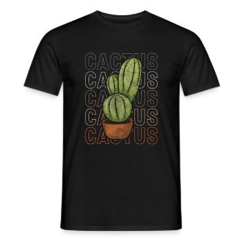 Cactus soleil Mexique câlin - T-shirt homme - noir - Devant - AI Model Male 178 light (178cm)