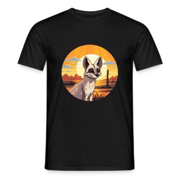 Aardwolf Aquarelle Colorée Dessin Animé Kawaii Animal - T-shirt homme - noir - Devant - AI Model Male 178 light (178cm)
