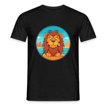 Manticore Aquarelle Dessin Animé Kawaii Clipart Animal - T-shirt homme - noir - Devant - AI Model Male 178 light (178cm)