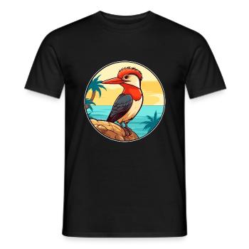 Specht Aquarell Cartoon Kawaii Clipart Haustier - Männer T-Shirt - Schwarz - Vorne - AI Model Male 178 light (178cm)