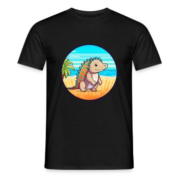 Armadillo Watercolor Cartoon Kawaii Clipart Animal - Men's T-Shirt - black - Front - AI Model Male 178 light (178cm)