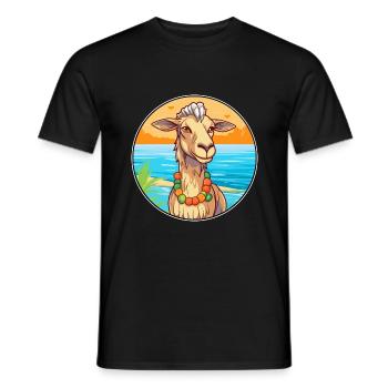 Ziege Aquarell Cartoon Kawaii Clipart Tier - Männer T-Shirt - Schwarz - Vorne - AI Model Male 178 light (178cm)