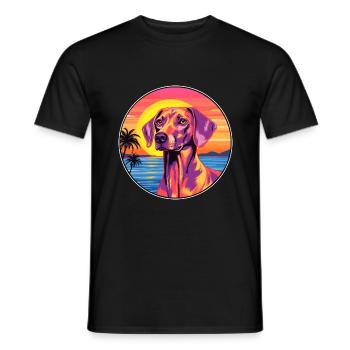 Andalusischer Jagdhund Rasse Bunte Karikatur Wasserc - Männer T-Shirt - Schwarz - Vorne - AI Model Male 178 light (178cm)