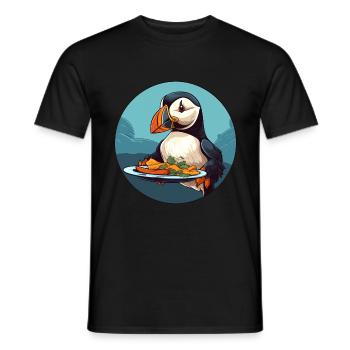 Macareux - T-shirt homme - noir - Devant - AI Model Male 178 light (178cm)