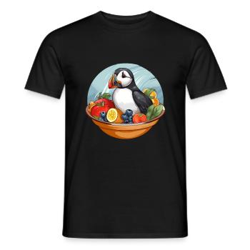 Macareux - T-shirt homme - noir - Devant - AI Model Male 178 light (178cm)