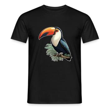 Tukan exotisch Vogel - Männer T-Shirt - Schwarz - Vorne - AI Model Male 178 light (178cm)