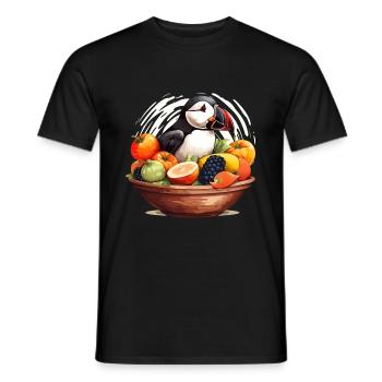 Macareux - T-shirt homme - noir - Devant - AI Model Male 178 light (178cm)