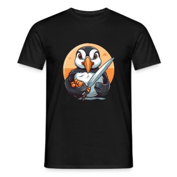 Macareux - T-shirt homme - noir - Devant - AI Model Male 178 light (178cm)