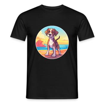 Arménien Gampr Chien Race Dessin animé Kawaii Clipart - T-shirt homme - noir - Devant - AI Model Male 178 light (178cm)