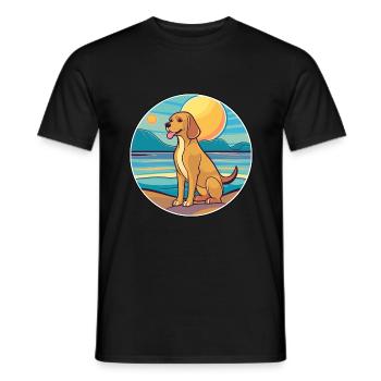 Braque Saint Germain Hunderasse Cartoon Kawaii Hund - Männer T-Shirt - Schwarz - Vorne - AI Model Male 178 light (178cm)