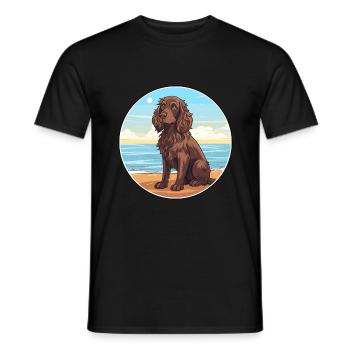 Boykin Épagneul chien race Cartoon Kawaii Clipart - T-shirt homme - noir - Devant - AI Model Male 178 light (178cm)