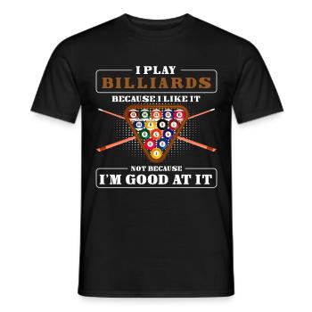 Billiard Pub Win - Men's T-Shirt - black - Front - AI Model Male 178 light (178cm)