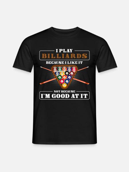 Billiard Kneipe Gewinn - Männer T-Shirt - Schwarz