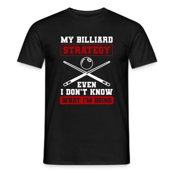 Billiard Training Cue Billardkugeln - Männer T-Shirt - Schwarz - Vorne - AI Model Male 178 light (178cm)