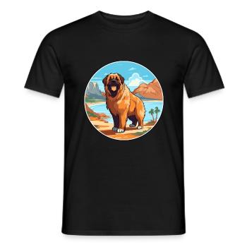 Estrela Mountain Dog race Cartoon Kawaii Clipart - T-shirt homme - noir - Devant - AI Model Male 178 light (178cm)