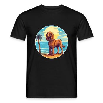 Englischer Cocker Spaniel Hund Rasse Cartoon Kawaii - Männer T-Shirt - Schwarz - Vorne - AI Model Male 178 light (178cm)