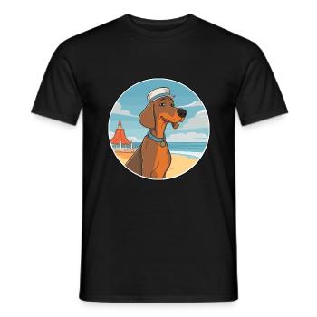 Hannover Hund Rasse Cartoon Kawaii Clipart Hund - Männer T-Shirt - Schwarz - Vorne - AI Model Male 178 light (178cm)
