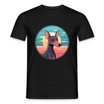 mexikanisch haarlose hunderasse cartoon kawaii clipart - Männer T-Shirt - Schwarz - Vorne - AI Model Male 178 light (178cm)