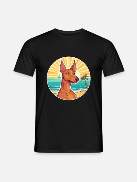 Pharaon chien chien race dessin animé Kawaii Clipart chien - T-shirt homme - noir