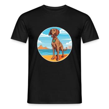 Plott Hund Rasse Cartoon Kawaii Clipart Hund - Männer T-Shirt - Schwarz - Vorne - AI Model Male 178 light (178cm)