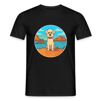 Pumi Hund Rasse Cartoon Kawaii Clipart Aquarell - Männer T-Shirt - Schwarz - Vorne - AI Model Male 178 light (178cm)