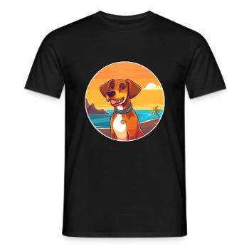Sapsali Dog Breed Cartoon Kawaii Clipart Dog Pet - Men's T-Shirt - black - Front - AI Model Male 178 light (178cm)