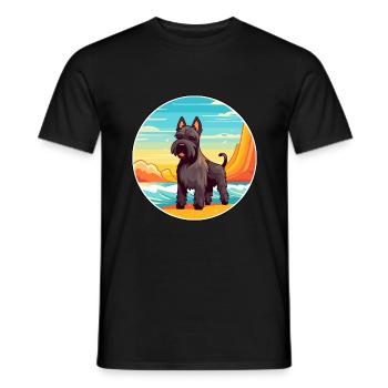 schottischer terrier hunderasse cartoon kawaii clipart - Männer T-Shirt - Schwarz - Vorne - AI Model Male 178 light (178cm)