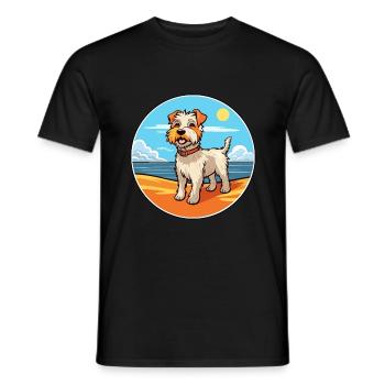 Sporting Lucas Terrier Race De Chien Cartoon Kawaii - T-shirt homme - noir - Devant - AI Model Male 178 light (178cm)