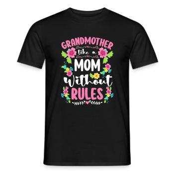 Grand-père grand-mère bébé - T-shirt homme - noir - Devant - AI Model Male 178 light (178cm)