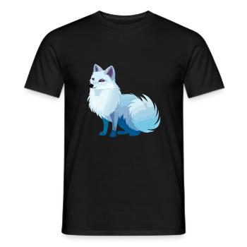 Arktisfuchs Bunte Aquarell-Karikatur Kawaii Anim - Männer T-Shirt - Schwarz - Vorne - AI Model Male 178 light (178cm)