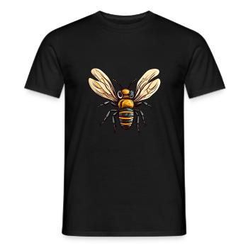 Abeille Aquarelle Colorée Dessin Animé Kawaii Animal - T-shirt homme - noir - Devant - AI Model Male 178 light (178cm)