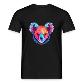 Koala Aquarelle Colorée Dessin Animé Kawaii Animal - T-shirt homme - noir - Devant - AI Model Male 178 light (178cm)
