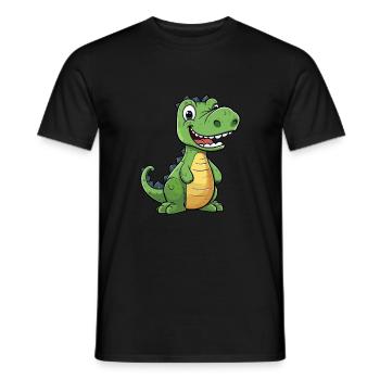 Krokodil Niedliche Karikatur Kawaii Aquarell Tier P - Männer T-Shirt - Schwarz - Vorne - AI Model Male 178 light (178cm)