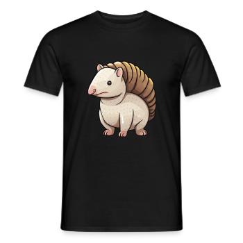 Armadillo Cute Cartoon Kawaii Watercolor Animal Pe - Men's T-Shirt - black - Front - AI Model Male 178 light (178cm)