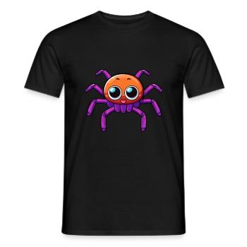Spinne niedliche Karikatur Kawaii Aquarell Tier Haustier - Männer T-Shirt - Schwarz - Vorne - AI Model Male 178 light (178cm)