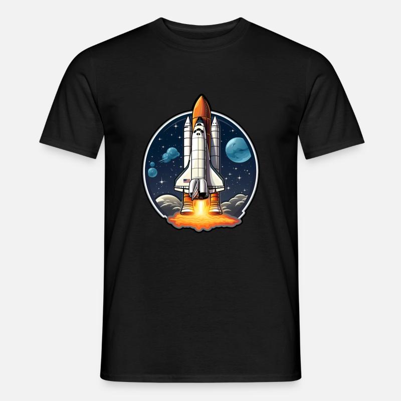 Spaceshuttle Raumfahrt - Männer T-Shirt - Schwarz