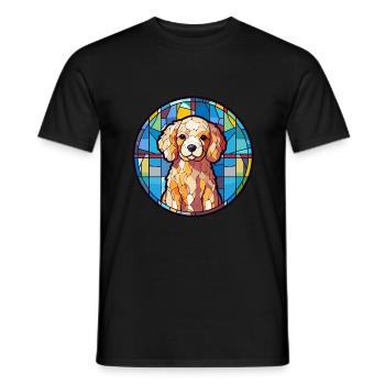 Hund Bunte Karikatur Kawaii Tier - Männer T-Shirt - Schwarz - Vorne - AI Model Male 178 light (178cm)