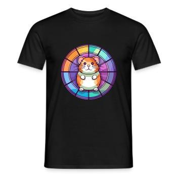 Hamster Bunte Karikatur Kawaii Anim - Männer T-Shirt - Schwarz - Vorne - AI Model Male 178 light (178cm)