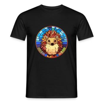 Igel Bunte Karikatur Kawaii Ani - Männer T-Shirt - Schwarz - Vorne - AI Model Male 178 light (178cm)
