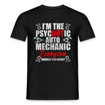 Car Craftsman Mechanic - Men's T-Shirt - black - Front - AI Model Male 178 light (178cm)