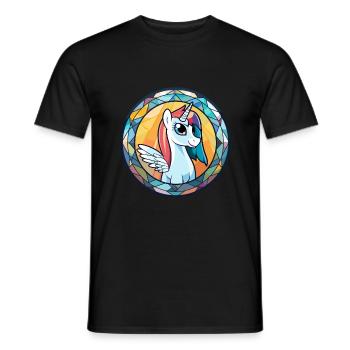 ponny buntes Buntes Cartoon-Kawaii-Tier - Männer T-Shirt - Schwarz - Vorne - AI Model Male 178 light (178cm)