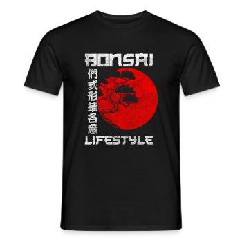 Japan Yoga Pflanze - Männer T-Shirt - Schwarz - Vorne - AI Model Male 178 light (178cm)